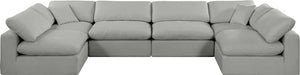 Comfy - 6 Piece Linen Modular Armless Sectional - Simple Home Plus