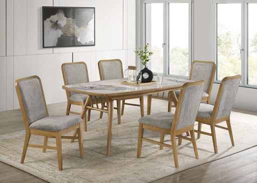 Croyden - 7 Piece Rectangular Dining Set - Gray / Weathered Natural - Simple Home Plus