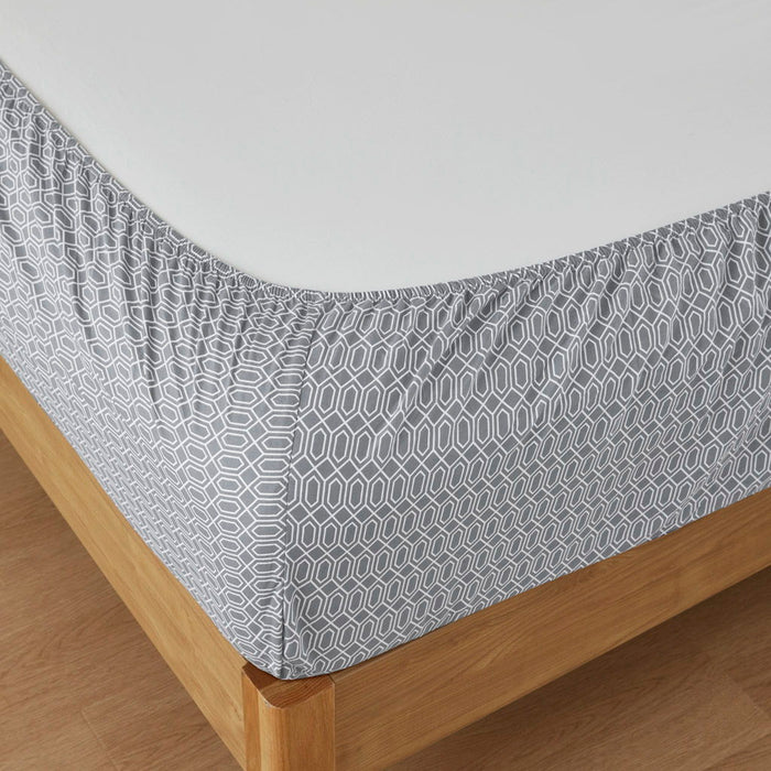 Cotton 144TC - Full Printed Sheets - Diamond Gray - Simple Home Plus