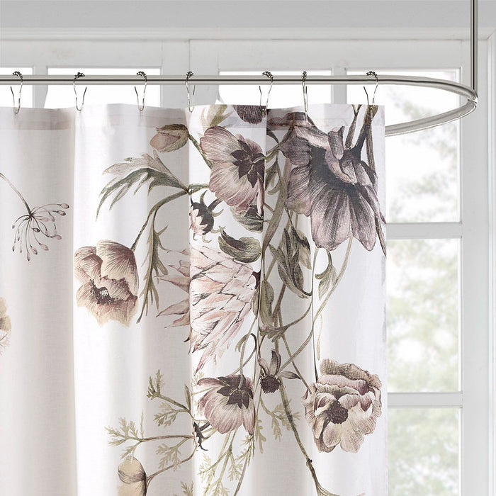 Cassandra - Printed Shower Curtain - Blush - Simple Home Plus