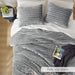 Avril - Full/Queen Fluffy Ribbed Plush Comforter Set - Gray - Simple Home Plus