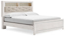 Altyra - White - King Bookcase Panel Bed - Simple Home Plus