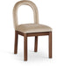 Conrad - Velvet Dining Chair With Brown Legs - Simple Home Plus