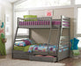 Ashton - 2-Drawer Wood Bunk Bed - Simple Home Plus