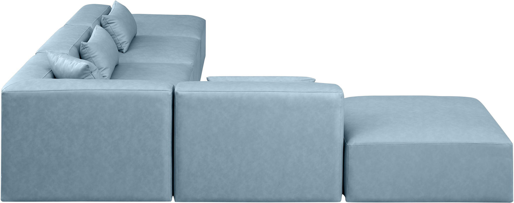 Cube - 6 Piece Modular Corner Armless Sectional - Simple Home Plus