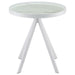 Briggs - Round Marble Printed Glass Top End Side Table - Simple Home Plus