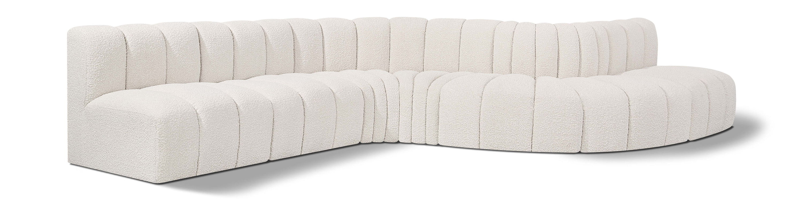 Arc - Boucle Fabric 7 Piece Modular Sofa - Simple Home Plus