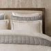 Linen Blend - King/California King Duvet Cover Set - White/Gray - Simple Home Plus