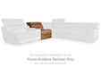Temmpton - Power Armless Recliner With Adj Headrest - Chocolate - Simple Home Plus