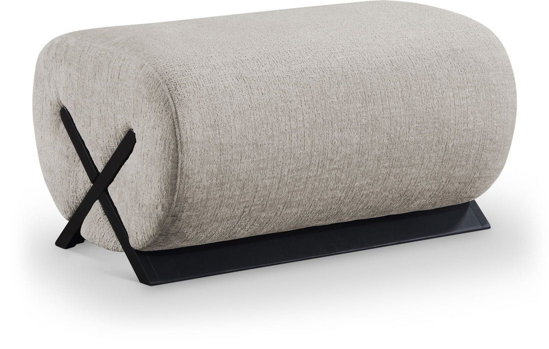 Akira - Fabric Upholstered Ottoman - Simple Home Plus