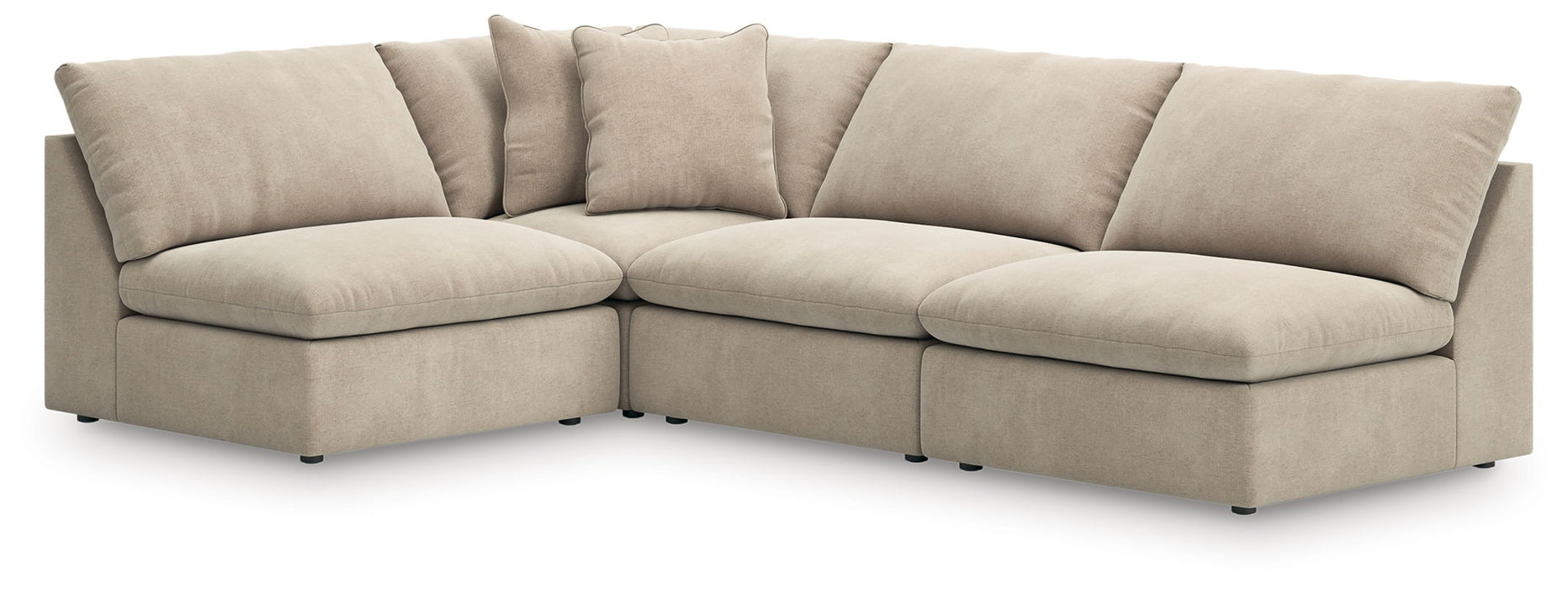 Whitehaven - 4-Piece Sectional - Oatmeal - Simple Home Plus