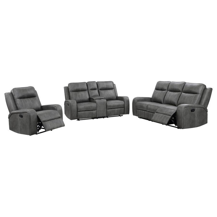 Raelynn - Upholstered Reclining Sofa Set - Simple Home Plus