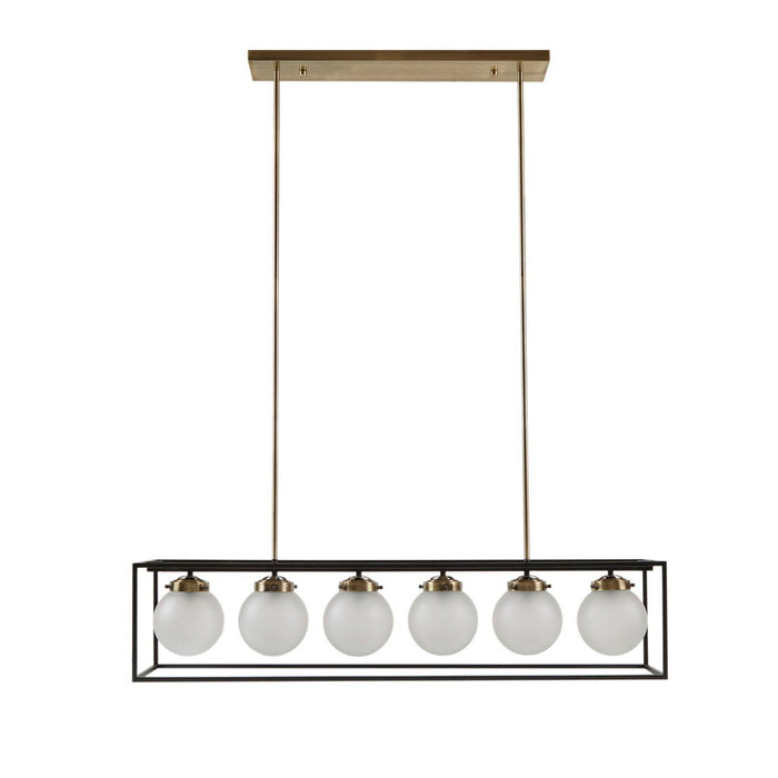 Helena - Industrial Styled Chandelier - Antique Brass - Simple Home Plus