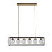 Helena - Industrial Styled Chandelier - Antique Brass - Simple Home Plus