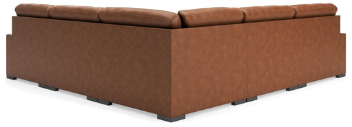 Calden - 5-Piece Sectional With RAF Corner Chaise - Caramel - Simple Home Plus