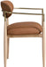 Riccio - Dining Arm Chair (Set of 2) - Natural And Gold Frame - Simple Home Plus