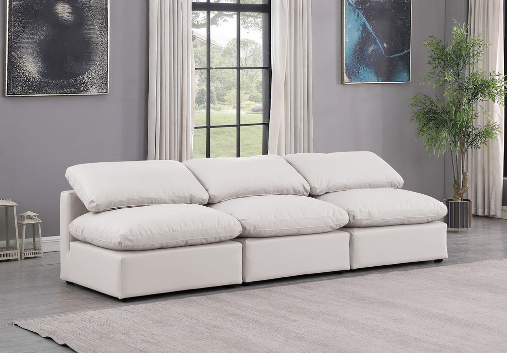 Indulge - Faux Leather 3 Seat Modular Armless Sofa - Simple Home Plus