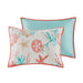Pebble Beach - King 6 Piece Reversible Coverlet Set - Coral - Simple Home Plus