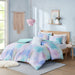 Cassiopeia - Watercolor Tie Dye Printed Duvet Cover Set With Throw Pillow - Aqua - Simple Home Plus