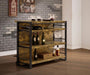Renaldi - 3-Shelf Home Bar Wine Cabinet - Rustic Nutmeg - Simple Home Plus