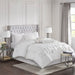 Laurel - Queen 7 Piece Tufted Comforter Set - White - Simple Home Plus
