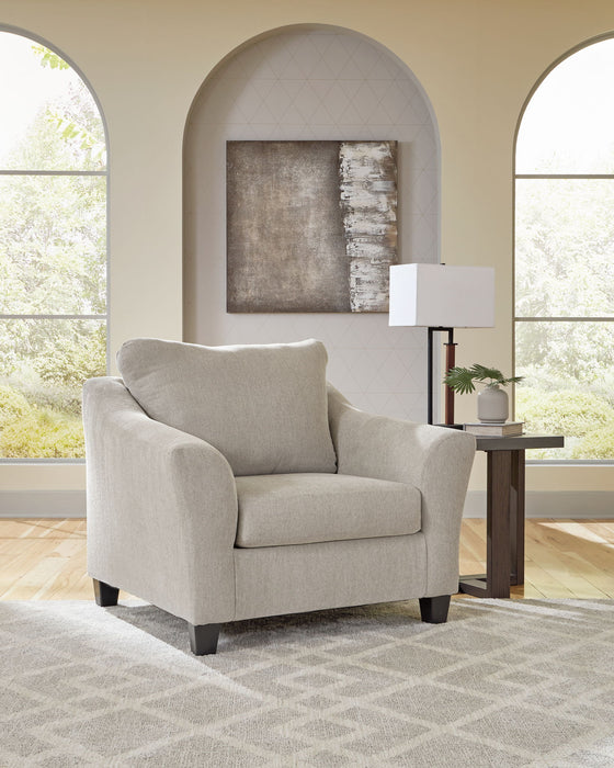 Willarae - 2 Pc. - Chair And A Half, Ottoman - Taupe - Simple Home Plus