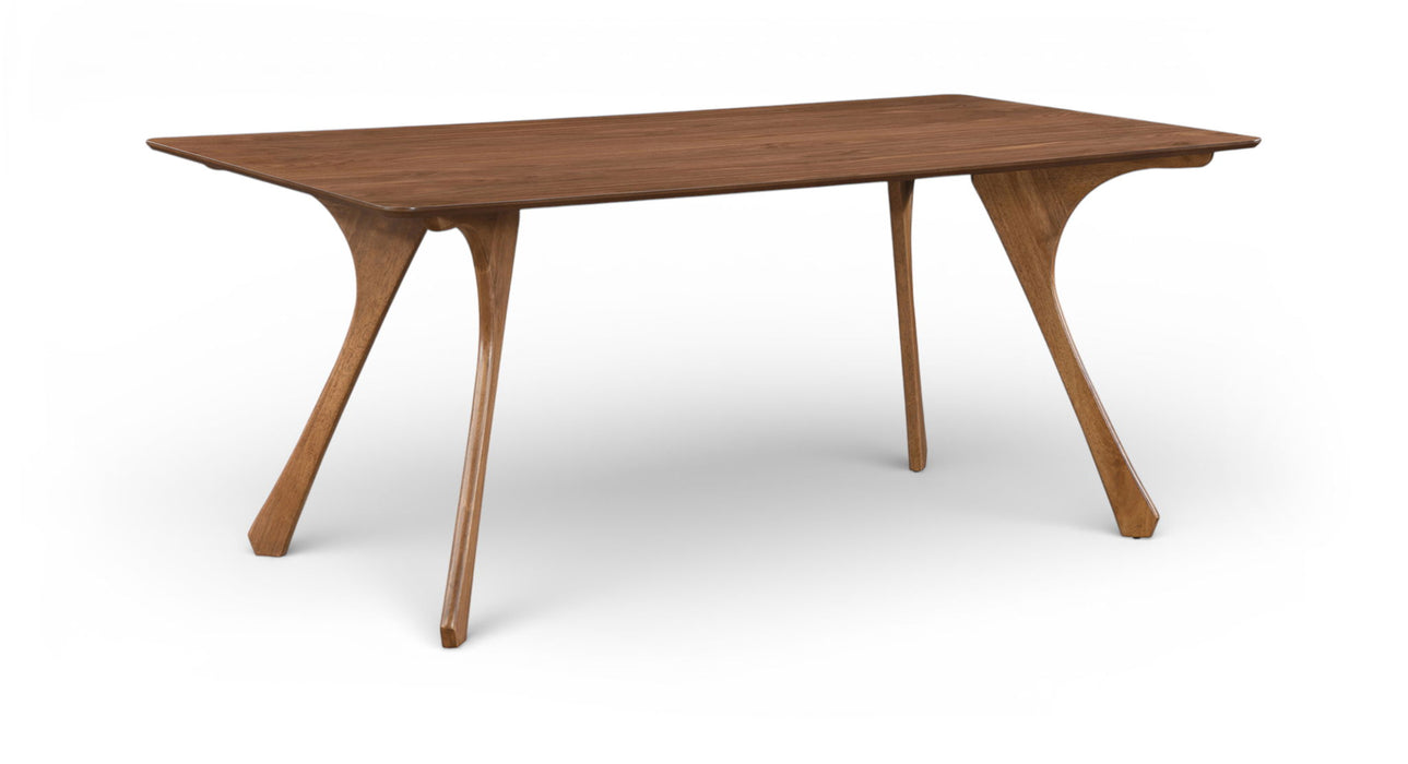 Glenwood - 71" Solid Wood And Walnut Veneer Dining Table - Brown - Simple Home Plus