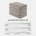 Diagonal Ribbed - 4 Piece Bath Towels Set - Gray - Simple Home Plus