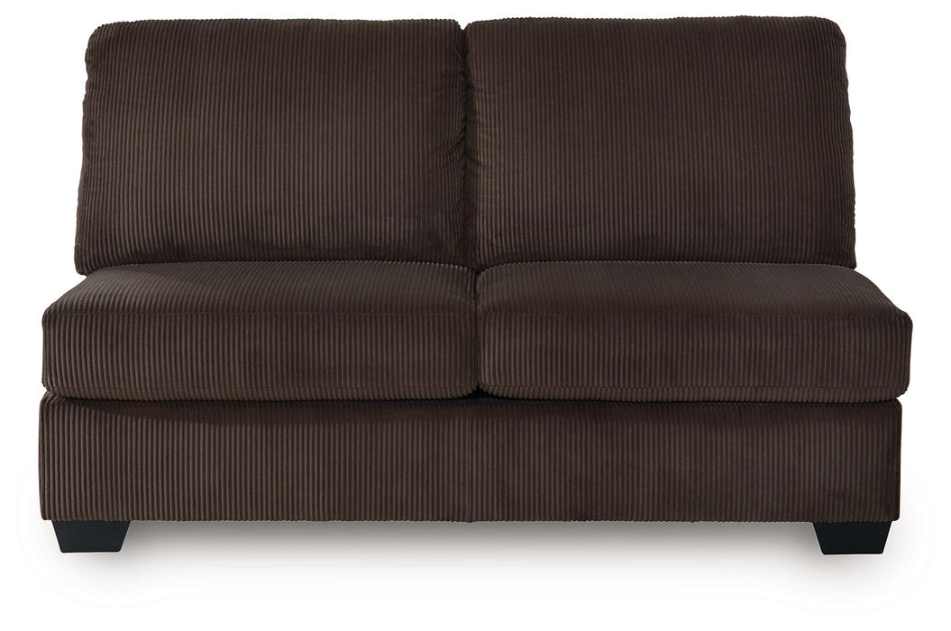Kimlee - Armless Loveseat - Chocolate - Simple Home Plus