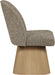 Marlowe - Linen Textured Fabric Upholstered Swivel Dining Side Chair - Stained Natural - Simple Home Plus