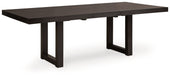 Neymorton - Dark Grayish Brown - Rectangular Dining Room Butterfly Extension Table - Simple Home Plus