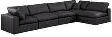 Comfy - 5 Piece Faux Leather Modular Sectional - Simple Home Plus