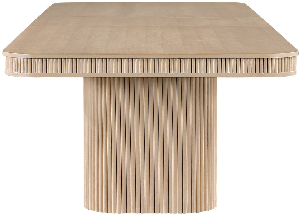 Mohari - Solid Wood And Oak Veneer 112" / 160" Dining Table - Simple Home Plus