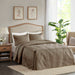 Quebec - King Fitted Bedspread (Set of 3) - Neutral - Simple Home Plus