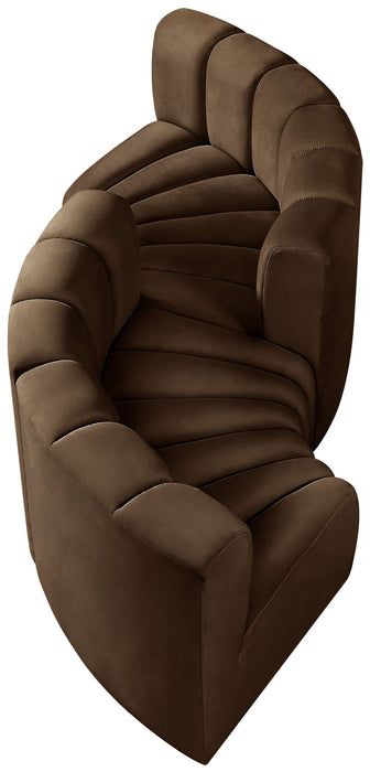 Arc - Velvet 4 Piece Curved Modular Sofa - Simple Home Plus