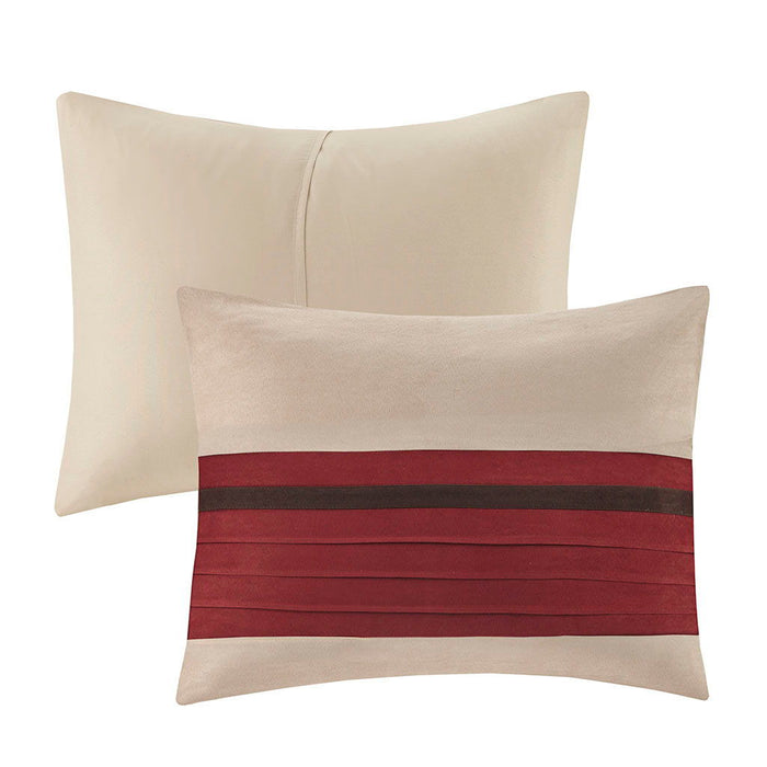 Palmer - Queen Piece Comforter (Set of 7) - Red - Simple Home Plus