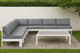 Nizuc - Outdoor Patio 7 Piece Modular Sectional With White Frame - Simple Home Plus