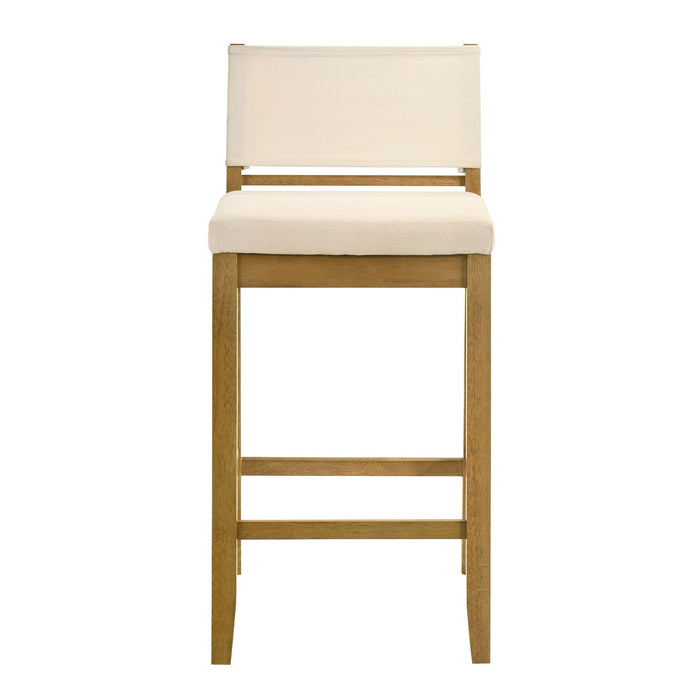Yaneli - Contemporary Natural Wood Bar Height Kitchen Bar Stool - Simple Home Plus