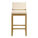 Yaneli - Contemporary Natural Wood Bar Height Kitchen Bar Stool - Simple Home Plus