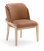 Navo - Faux Leather Upholstered Dining Chair - Natural Base - Simple Home Plus