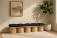 Pavilion - 5 Piece Modular Bench With Natural Base - Simple Home Plus