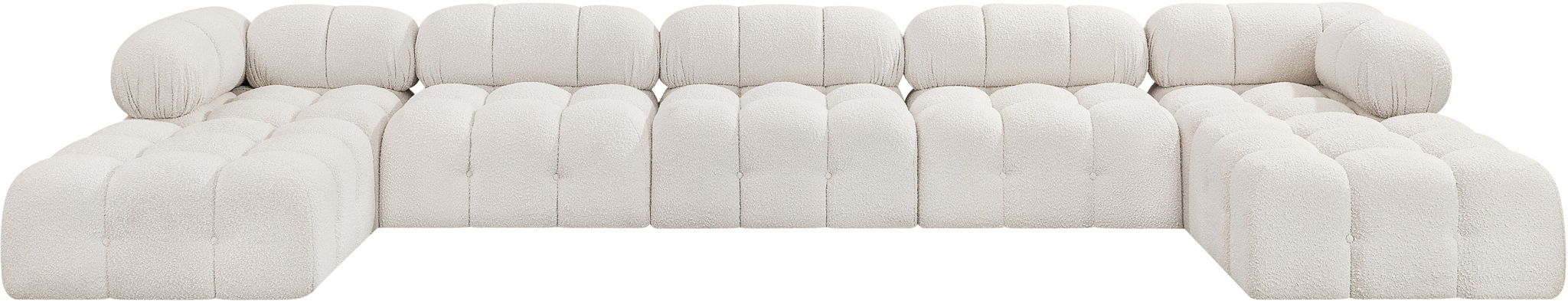 Ames - 7 Piece Fabric Modular U-Shaped Sectional - Simple Home Plus