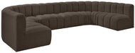 Arc - Boucle Fabric 8 Piece Modular Sofa - Simple Home Plus