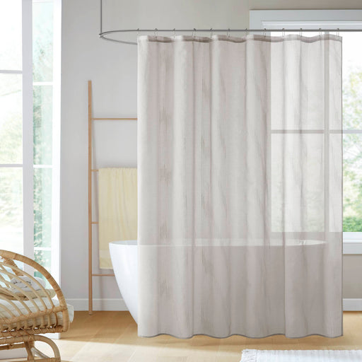 Anna - Sheer 72x84" Shower Curtain - Gray - Simple Home Plus