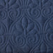 Quebec - King Fitted Bedspread (Set of 3) - Navy - Simple Home Plus