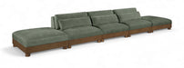Turin - Chenille Fabric Upholstered Modular Sectional - Green - Simple Home Plus