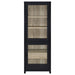 Denison - 67" 2-Door Media Tower Storage Cabinet - Black - Simple Home Plus
