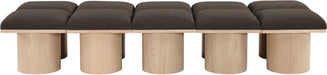 Pavilion - 10 Piece Modular Bench With Natural Base - Simple Home Plus