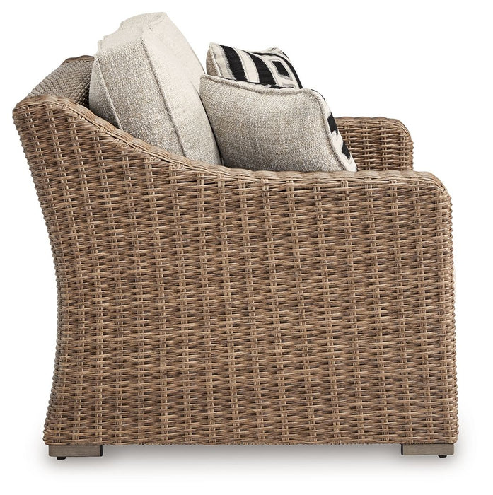 Beachcroft - Beige - Loveseat With Cushion - Simple Home Plus