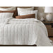 100% Linen - Full/Queen Linen Garment Washed Quilt Set - White - Simple Home Plus